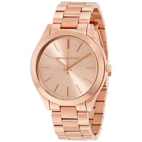 michael kors rose gold tone jeweled analogue watch|rose gold mk watch cheap.